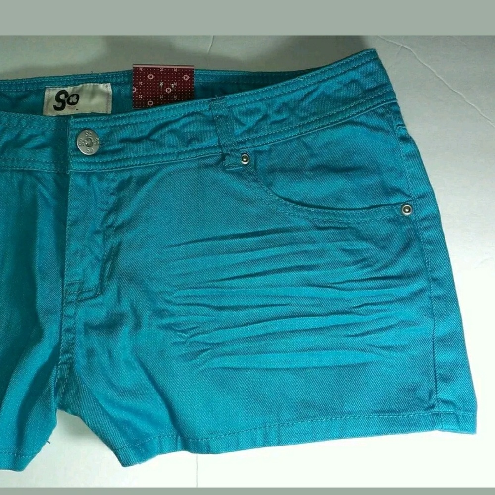 SO JEAN SHORTS CAPRI BREEZE BLUE SIZE 0 - Picture 4 of 4